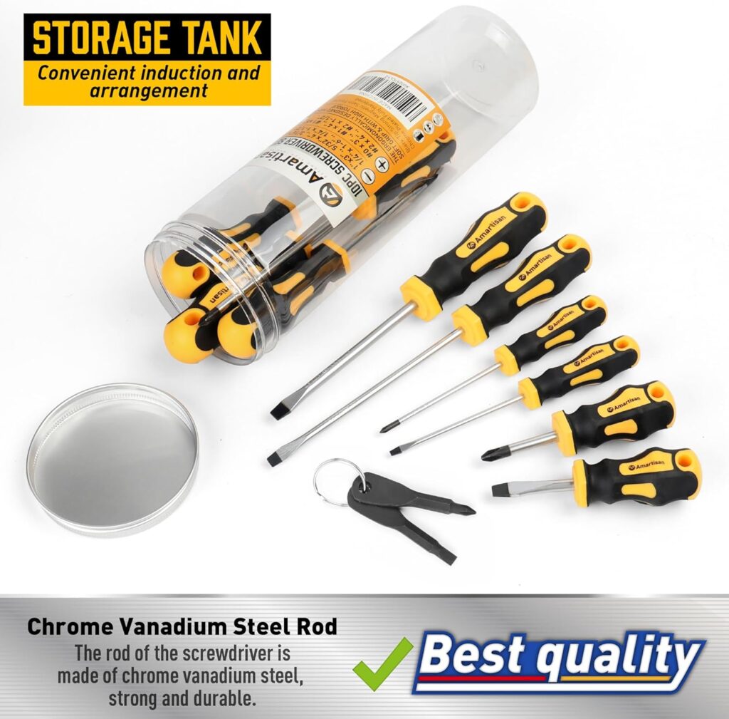 Amartisan 10-Piece Magnetic Screwdrivers Set